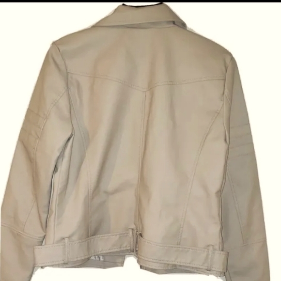 Baccini Womens Polyurethane Leather Jacket Moto Biker Full-Zip Size:M Color mush - Picture 11 of 11